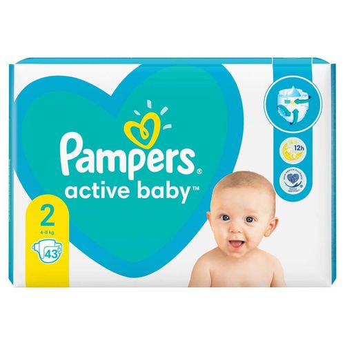 Scutece Pampers Active Baby 2 (4-8 kg) 43 buc 
