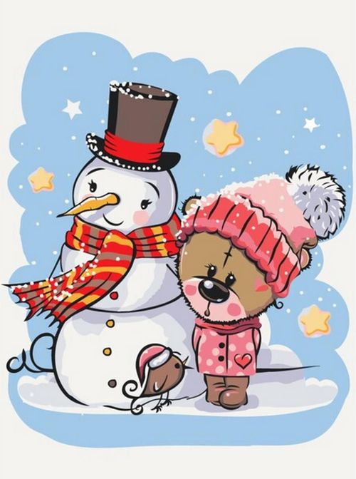 cumpără Tablou pe numere BrushMe KBS0078FC 30x40 сm (fără cutie) Prieteni de vacanță în Chișinău 