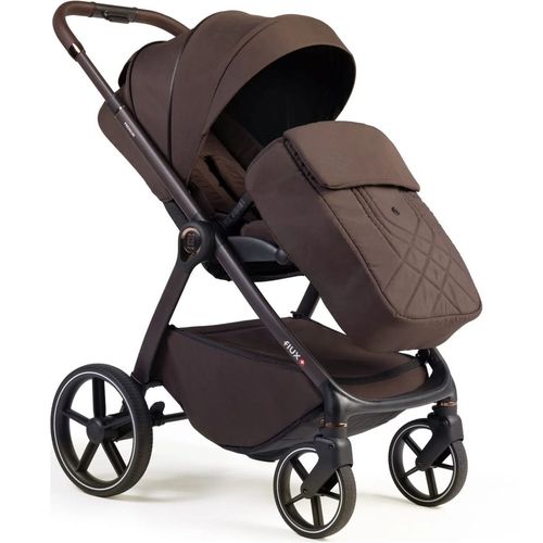 купить Детская коляска DadaPrams Carucior 2in1 Flux Chocolate (Premium) + Adaptoare в Кишинёве 
