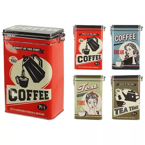 купить Короб для хранения Promstore 52618 Cutie metalica 11x7x18cm Coffee/Tea в Кишинёве 
