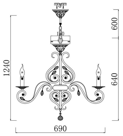 купить Освещение для помещений Maytoni Люстра H109-06-R в Кишинёве 