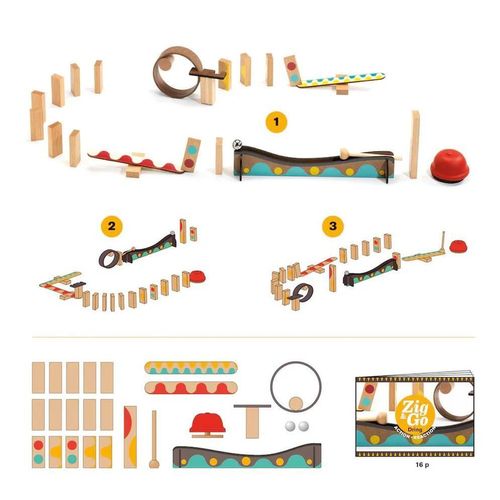 cumpără Set de construcție Djeco DJ05642 Set de constructie trasee Zig&Go, 25 piese în Chișinău 
