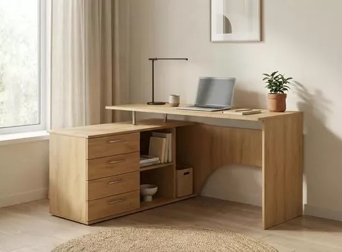 cumpără Masă de birou Fabrik Home СК-01 левый дуб каменный în Chișinău 