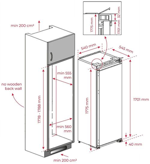 купить Встраиваемый холодильник Teka RSL 73360 FI в Кишинёве 