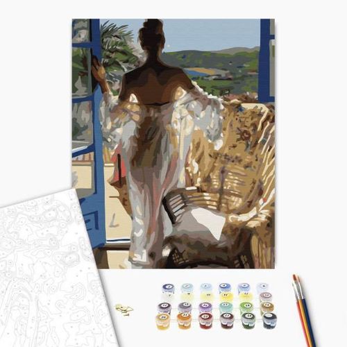 cumpără Tablou pe numere BrushMe BS7964FC 40x50cm (fără cutie) Respirația dimineții în Chișinău 