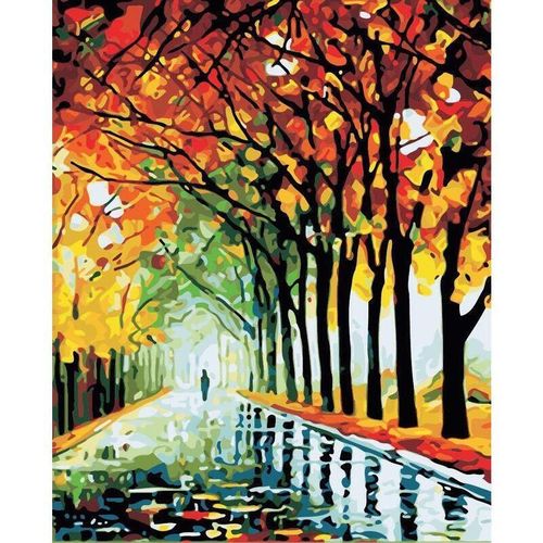 cumpără Tablou pe numere Richi (06346) Mozaic cu diamante Toamna pe strada 40x50 în Chișinău 