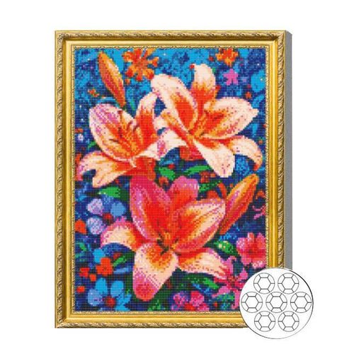 купить Картина по номерам Art Gallery GA87296 Mozaic cu diamante 40x50cm Crini roz в Кишинёве 