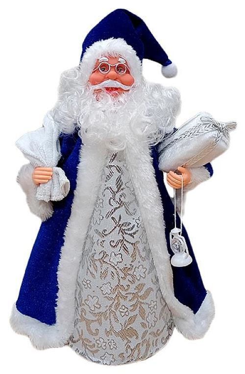 купить Новогодний декор Promstore 56880 Mos Crăciun, 30cm, Blue&Silver musical в Кишинёве 
