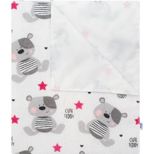 cumpără Accesoriu pentru înfășat New Baby 41782 Пеленка фланель непромокаемая Cute Teddy Pink în Chișinău 