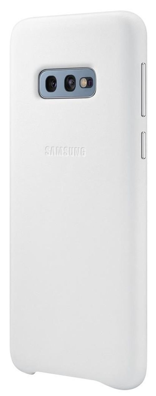 купить Чехол для смартфона Samsung EF-VG970 Leather Cover Galaxy S10e White в Кишинёве 