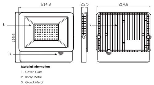 купить Прожектор Toshiba 00172840 Светодиодный прожектор IP65 50 Вт, 6500 К (черный) в Кишинёве 