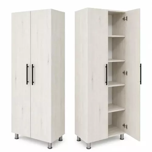 купить Шкаф Mashtab S12519 Tores cu rafturi (800x500x2000) Stejar Alb в Кишинёве 