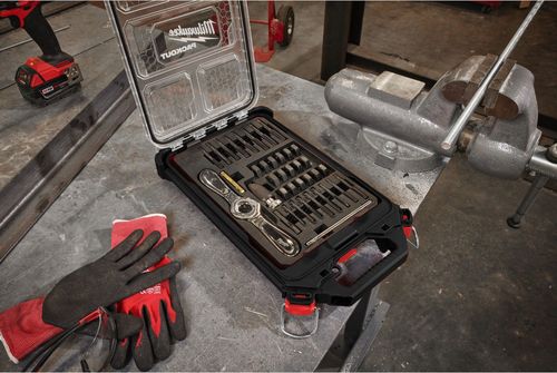 cumpără Set de unelte de mână Milwaukee 4932498721 Set 38 buc filiere si tarozi PACKOUT™, HEX-LOK™, maner 2-in-1 în Chișinău 