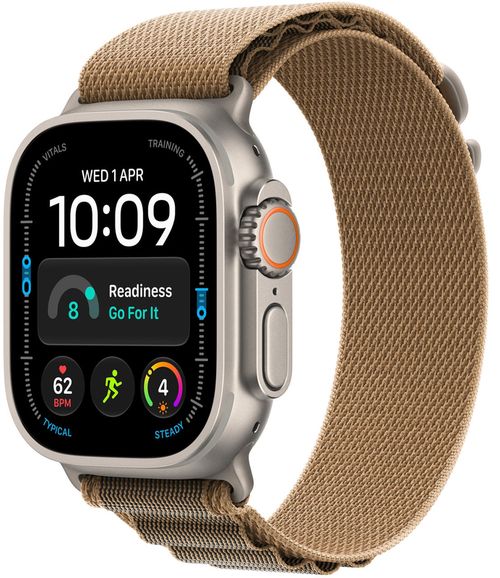 cumpără Ceas inteligent Apple Watch Ultra 4 GPS Cellular 49mm Natural Titanium Case with Desert Alpine Loop S MJAE4 în Chișinău 