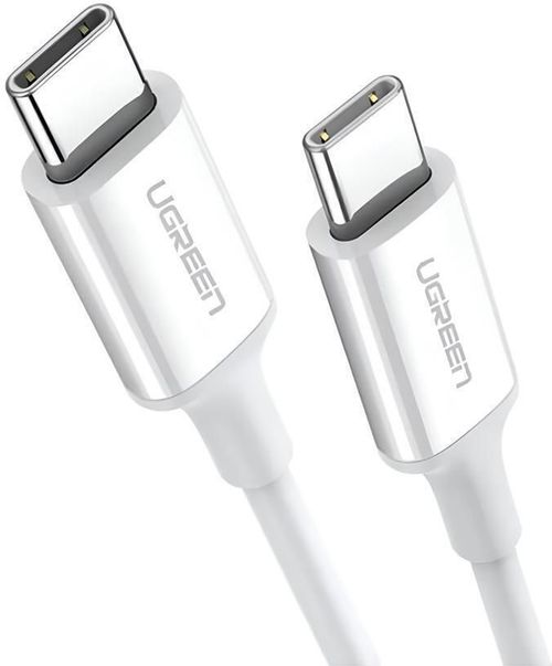 cumpără Cablu telefon mobil Ugreen 60551 Cable Type-C 2.0 to Type-C 2.0 5A 100W 1m, White, US300 în Chișinău 