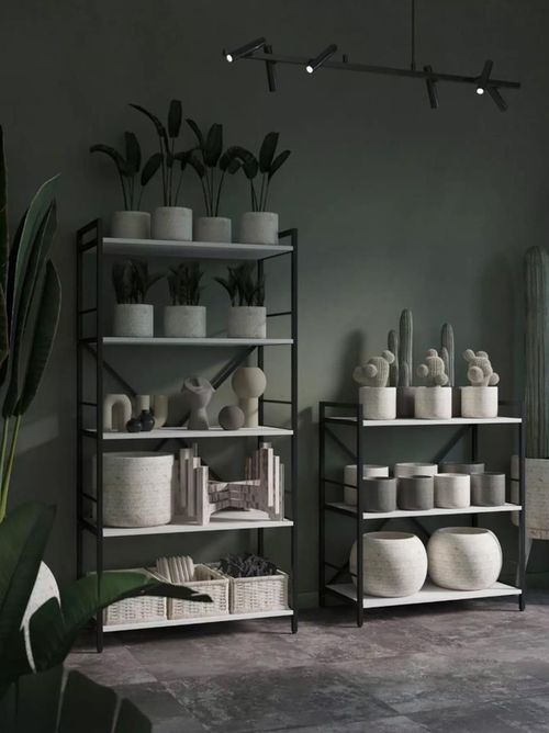 купить Офисный стеллаж Nex Home Raft metalic Loft 900x800x400mm, 3 polite PAL, Anthracite/White snow в Кишинёве 