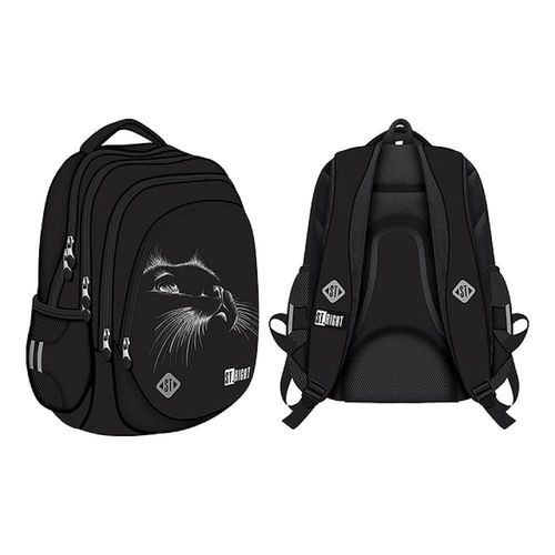 cumpără Rucsac pentru copii St.RIGHT 57759 Ghiozdan scolar 32x21x43cm, Black Cat în Chișinău 