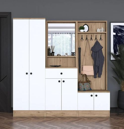 cumpără Mobilă pentru antreu Trendy P6-M2-2257G, 179x182x35cm (GTR001427) în Chișinău 