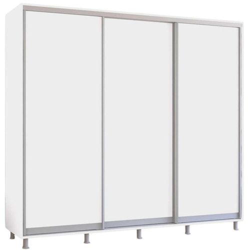 купить Шкаф Mobildor-Lux Aron uși glisante din PAL (240x60x240H cm) Alb Brilliant в Кишинёве 