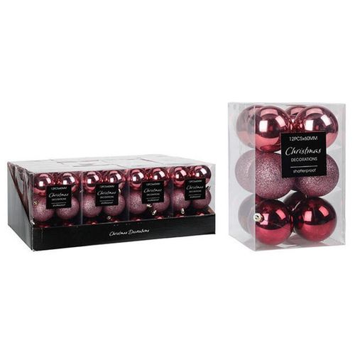 купить Новогодний декор Promstore 51412 Набор шаров 12x60mm Dark Pink в коробке в Кишинёве 