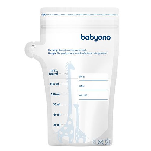Пакеты для хранения молока Babyono 30 шт/180 мл 