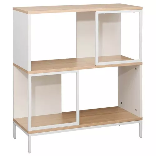 купить Офисный стеллаж Deco Loreto 3 nivele (70x30x79.5H) Oak/Black в Кишинёве 