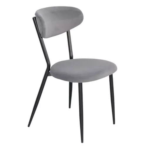 купить Стул Evelin di Costacurta LC-251B, Черный Металл/Ткань, Dark Grey-57 (velur) в Кишинёве 