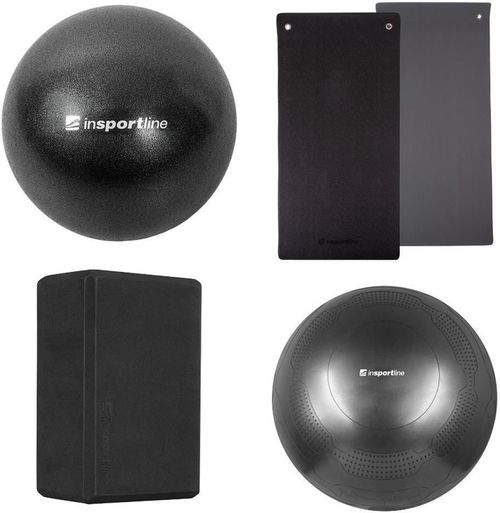 cumpără Echipament pentru yoga inSPORTline 13280 Set yoga black minge pilates/fitball/bloc/saltea (4 buc) în Chișinău 