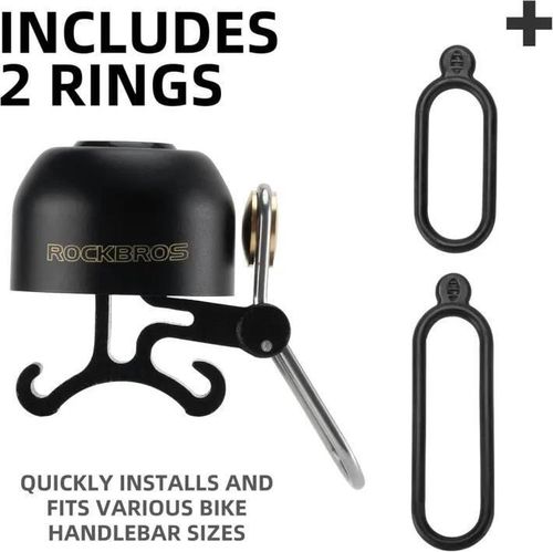 купить Аксессуар для велосипеда Rockbros 340001001 Sonerie pentru bicicleta 2024-1A, negru в Кишинёве 