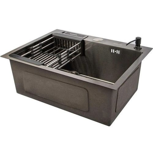 купить Мойка кухонная ArtFlame HLOIA (HM 6045) Black в Кишинёве 