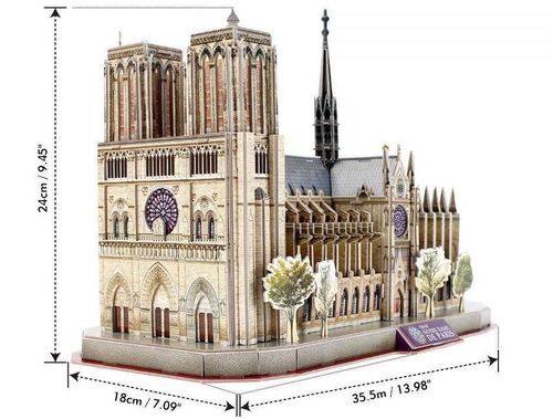 купить Конструктор Cubik Fun DS0986h 3D puzzle Notre Dame De Paris, 128 elemente в Кишинёве 