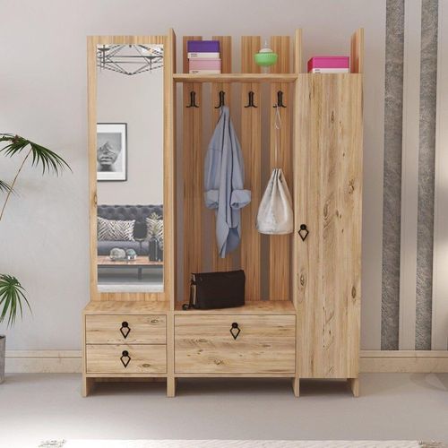 cumpără Mobilă pentru antreu Trendy Last Mirror, Pinul Atlantic, 137x180x33cm (GTR005922) în Chișinău 