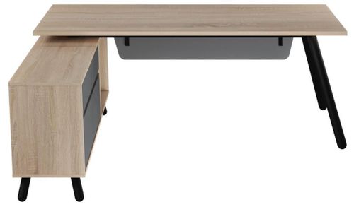 cumpără Masă de birou Deco Fusion + box incorporat Stinga 1800x800/1550x400 în Chișinău 