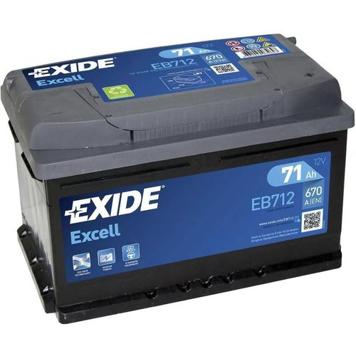 купить Автомобильный аккумулятор Exide EXCELL 12V 71Ah 670EN 278x175x175 -/+ (EB712) в Кишинёве 