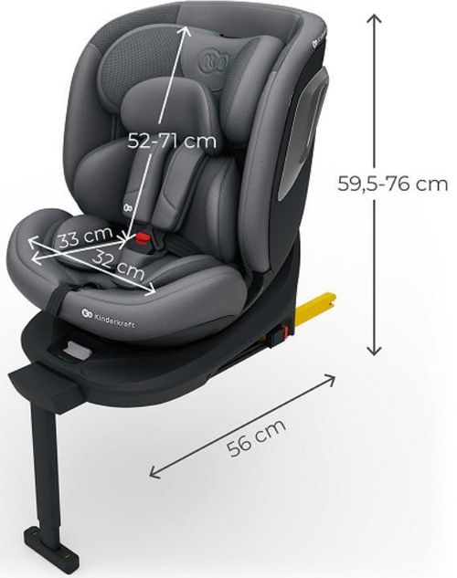 купить Автокресло KinderKraft KCI36002GRYPL00 I-360 2 Plus I-Size Grey в Кишинёве 