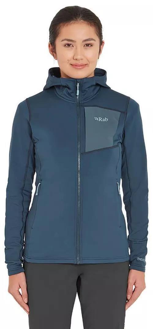 купить Одежда для спорта Rab Jacheta dame Superflux Hoody Tempest Blue 12 (QFG-14-TMB-12) в Кишинёве 