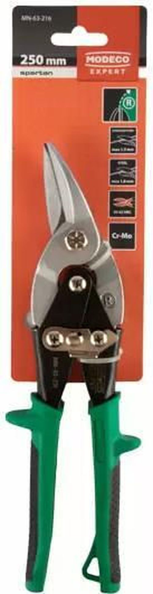 купить Ручной инструмент Modeco Expert 306205 Ножницы по металлу прямой рез 250 мм МН-63-216 в Кишинёве 
