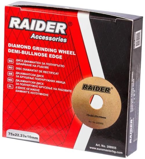 cumpără Disc de șlefuire Raider 209955 Disc abraziv diamantat (semi-rotund) 75x22,23x10 în Chișinău 
