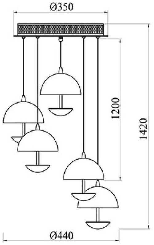 купить Освещение для помещений Maytoni Люстра MOD209-05-N в Кишинёве 