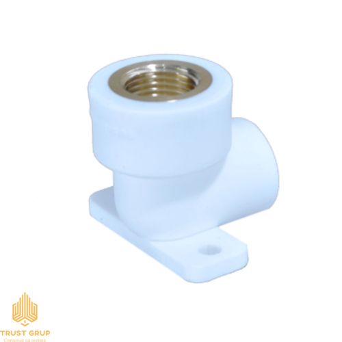 Фитинг угловой с креплением М 20x1/2" белый ППР (80/20) 