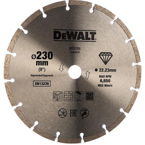 купить Набор головок, бит, насадок DeWalt DT3731 disc diamantat taiere beton Ø230x22.2mm в Кишинёве 