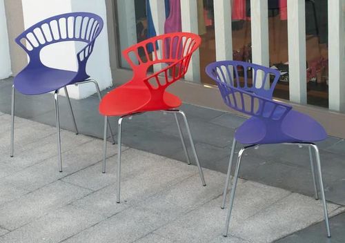 cumpără Scaun Papatya Tiara - seat purple / legs chrome în Chișinău 