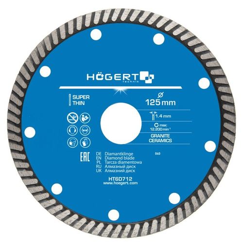 купить Диск отрезной Hoegert HT6D712 Disc de taiere 125x1.4x22.2mm в Кишинёве 