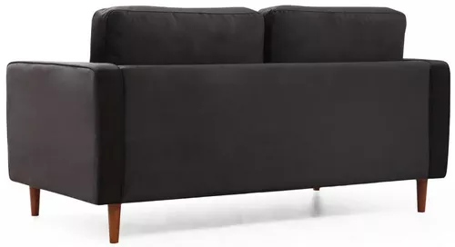 cumpără Canapea Trendy Roma Negru, 90x70x175cm (2 locuri) în Chișinău 