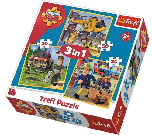 cumpără Puzzle Trefl 34844 Puzzles 3in1 Fireman Sam in action în Chișinău 