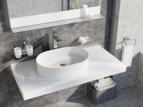 купить Раковина Ravak Ceramic Slim 550 O 55x37x12cm White XJX01155001 в Кишинёве 