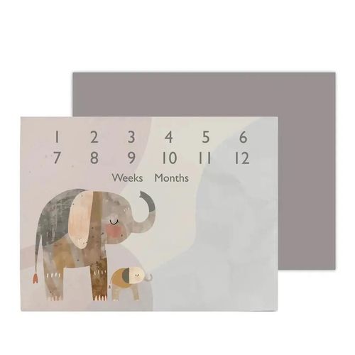 cumpără Covoraș de joacă Ceba Baby W-309-000-781 Covoras Milestone Mat Basic Elephant Family, 92x72cm în Chișinău 