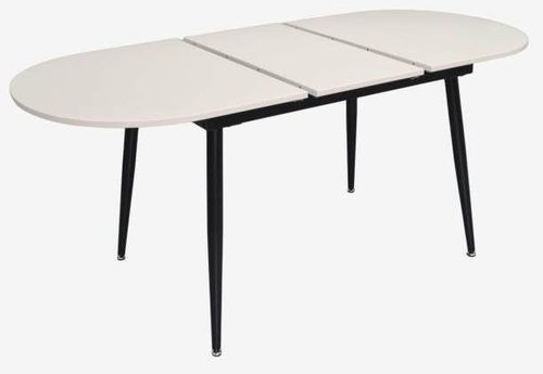 купить Стол Evelin di Costacurta DT-533R B, 135(175)x80x76см, Каркас/Опоры: Металл Черный (раздвижной), белый мат в Кишинёве 