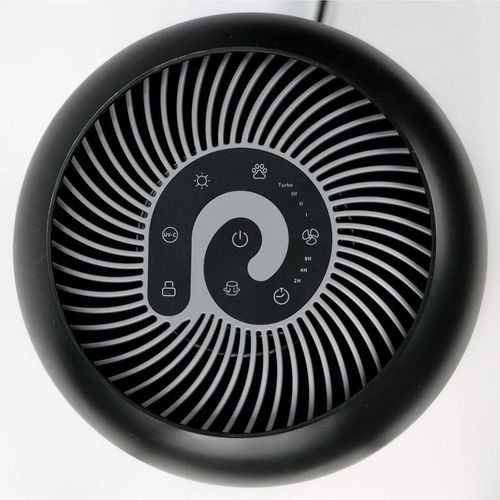 купить Очиститель воздуха EvoAir YuvoSpin, УФ-С лампа, фильтр 3 в 1, True HEPA, активированный уголь, черный в Кишинёве 