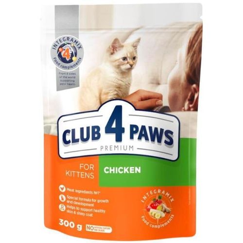 купить Корм для питомцев CLUB 4 PAWS 24230993 Сухой корм Premium, для котят, курица, 15x300гр в Кишинёве 